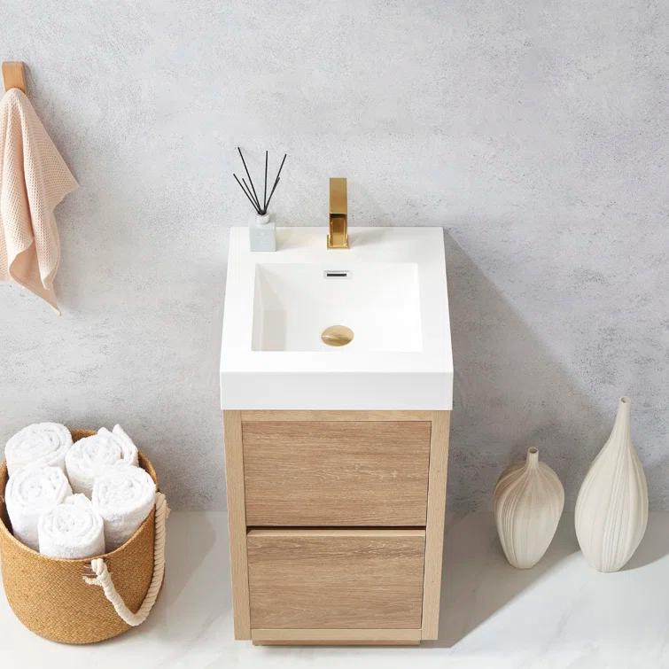 Beira 17.7'' Single Bathroom Vanity with Composite Top