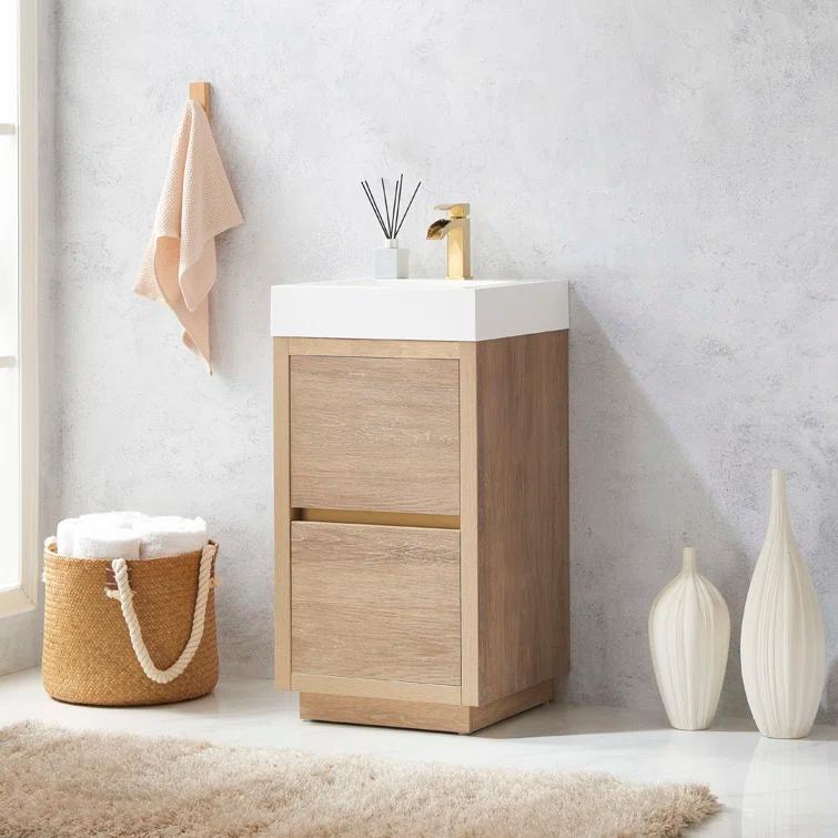 Beira 17.7'' Single Bathroom Vanity with Composite Top