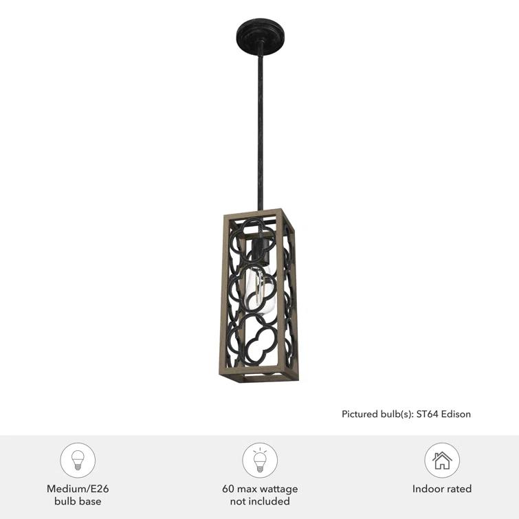 Hunter Fan Gablecrest 1 - Light Single Rectangle Pendant