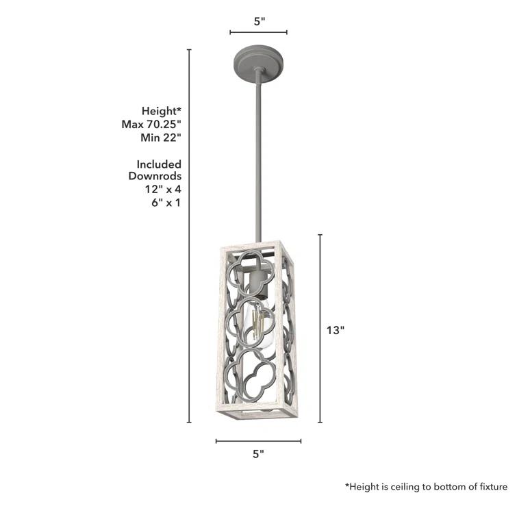 Gablecrest 1 - Light Single Rectangle Pendant