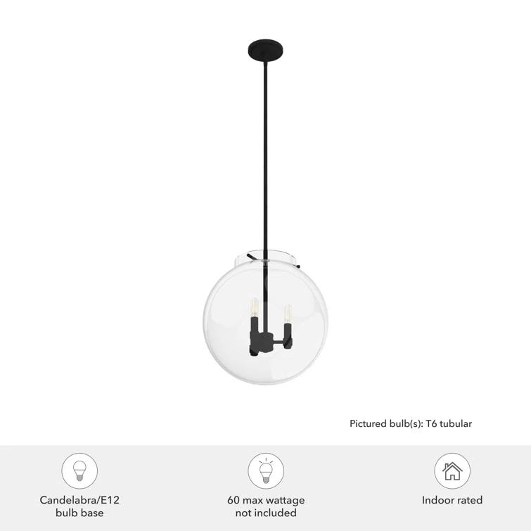Hunter Fan Sacha 3 - Light Single Globe Pendant