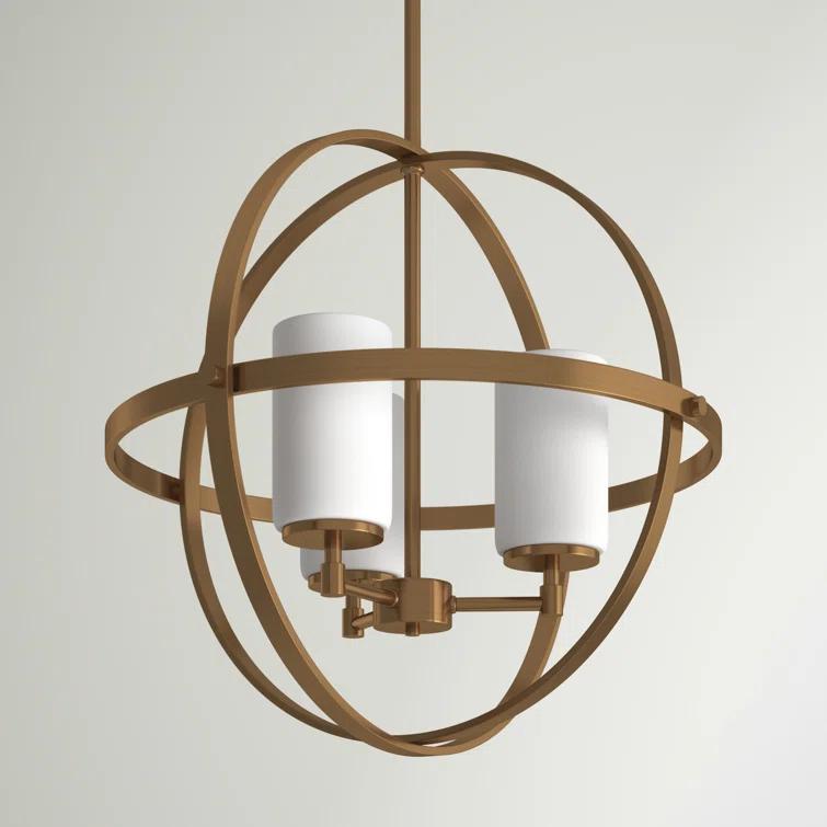 Evenson 3 - Light Dimmable Globe Chandelier