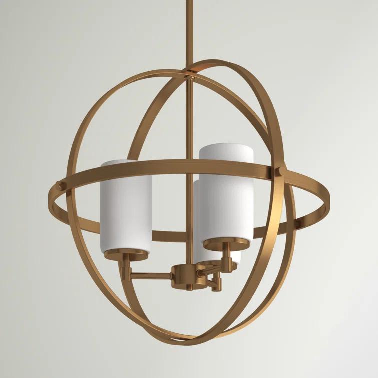 Evenson 3 - Light Dimmable Globe Chandelier