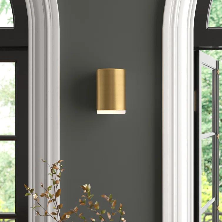 Fitzgerald Single Light Steel Dimmable Flush Mounted Sconce