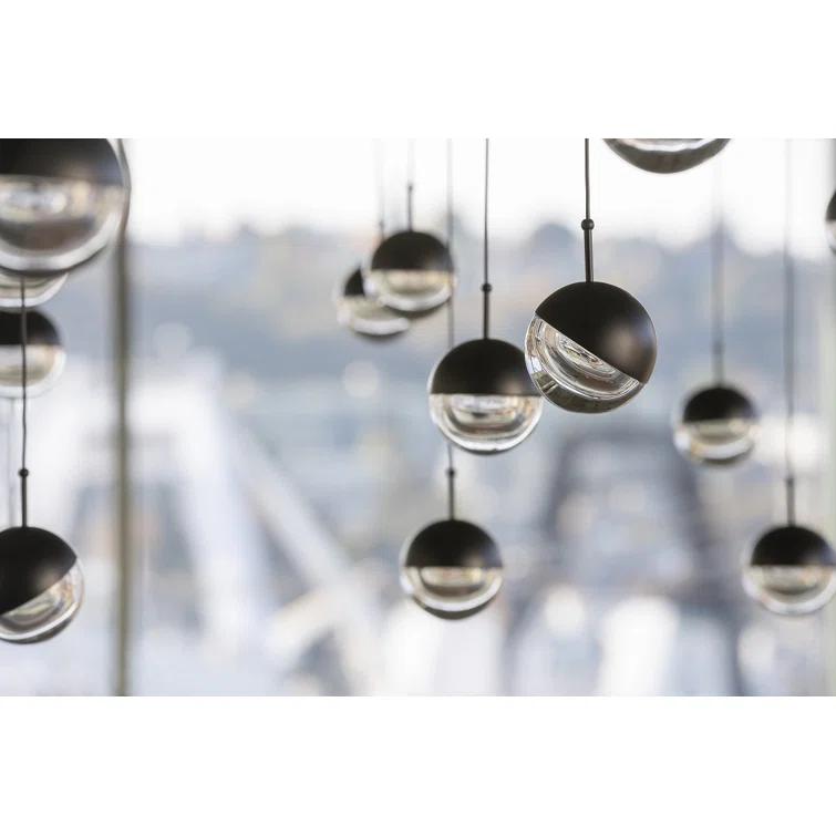 Dora Chic LED Globe Pendant Light in Chrome Finish