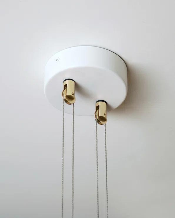 Jojo Brass 6.3" x 13.7" Modern LED Glass Pendant