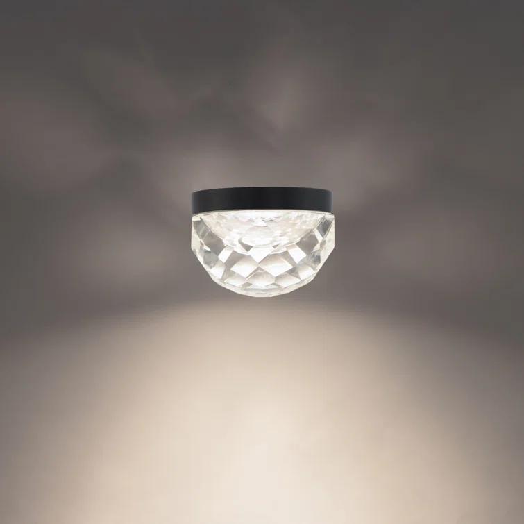 Modern Forms Cascade 6'' Crystal Bowl Dimmable LED Flush Mount