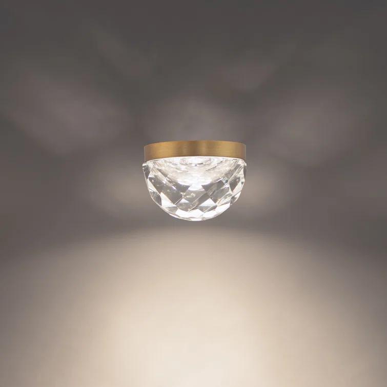 Cascade 6'' Crystal Bowl Dimmable LED Flush Mount