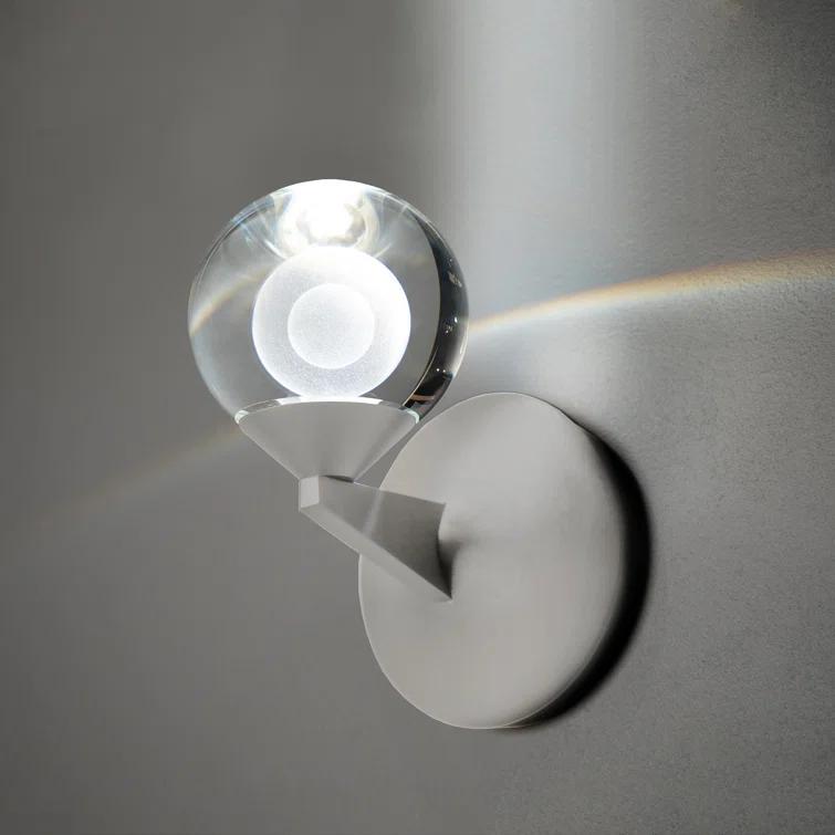 Double Bubble Aluminum LED Armed Sconce