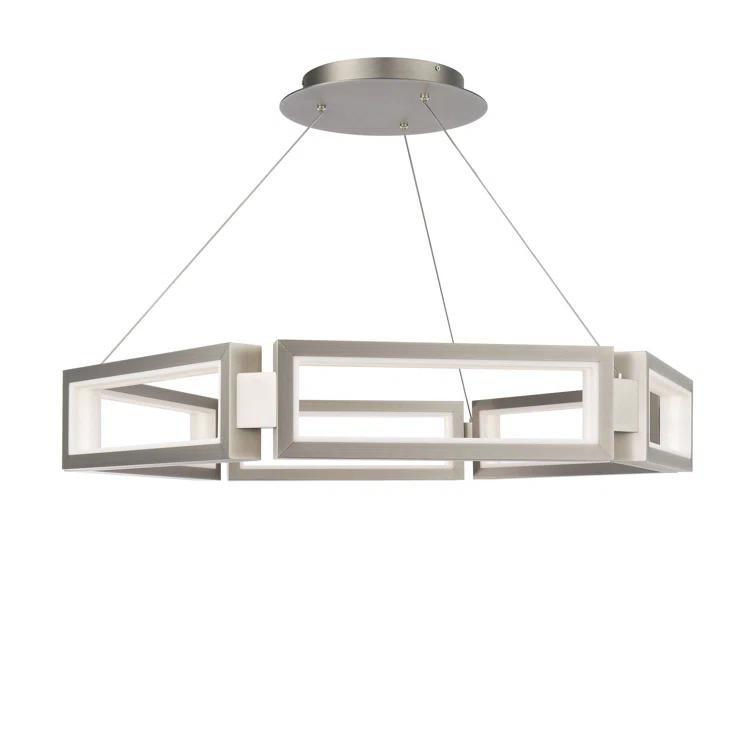 Modern Forms Mies 6 - Light Dimmable LED Geometric Chandelier