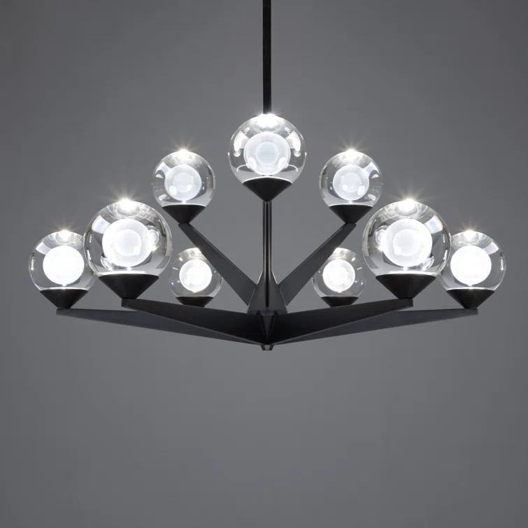 Double Bubble 9 - Light Dimmable LED Sputnik Sphere Chandelier