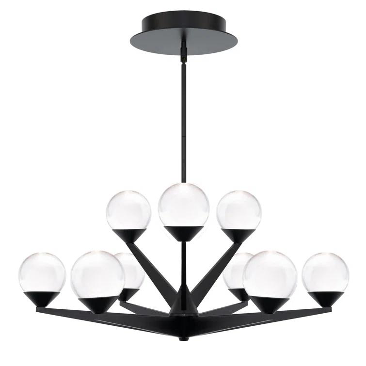 Double Bubble 9 - Light Dimmable LED Sputnik Sphere Chandelier