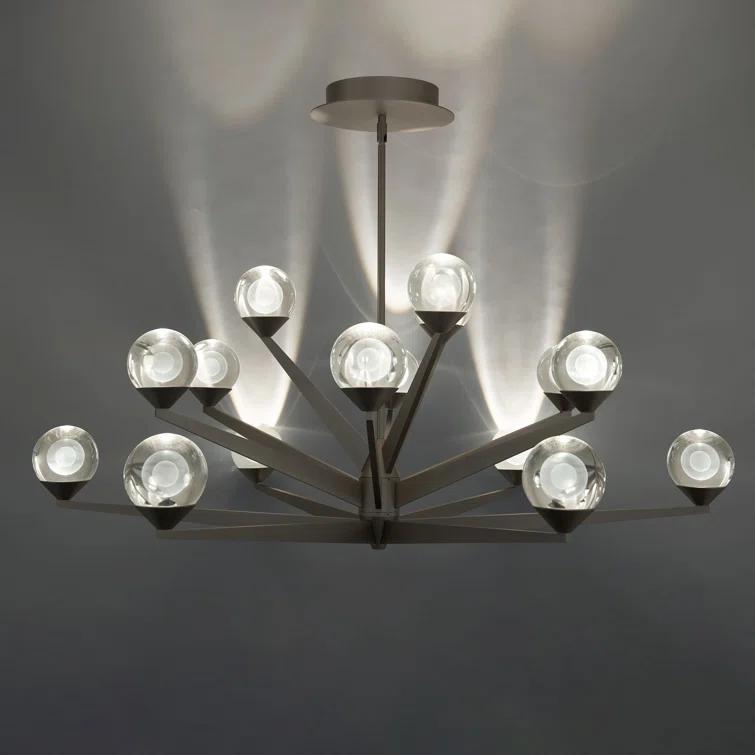 Double Bubble 15 - Light Dimmable LED Sputnik Sphere Chandelier
