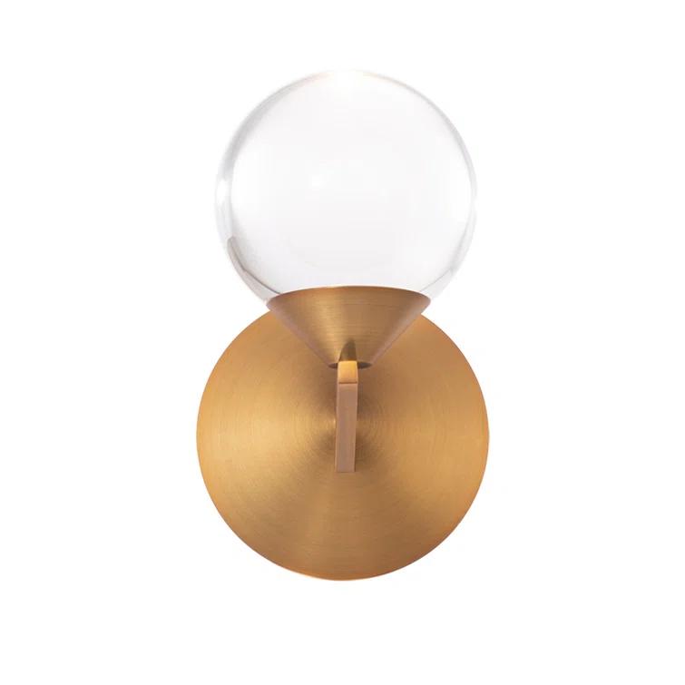 Double Bubble Aluminum LED Armed Sconce