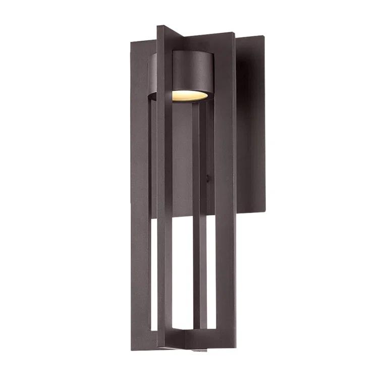 WAC Lighting Chamber 16" 1-Light Aluminum Indoor/Outdoor Wall Light in Bronze