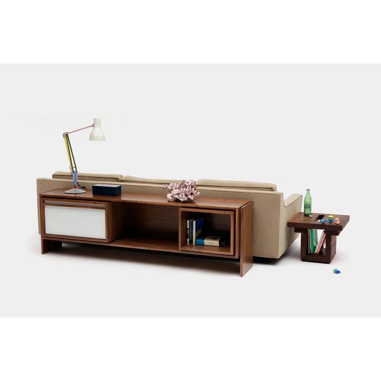 Low Units Solid Wood Recessed Wall Shelf