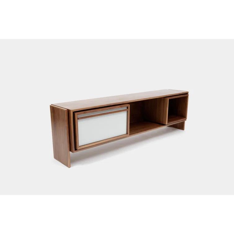 Low Units Solid Wood Recessed Wall Shelf
