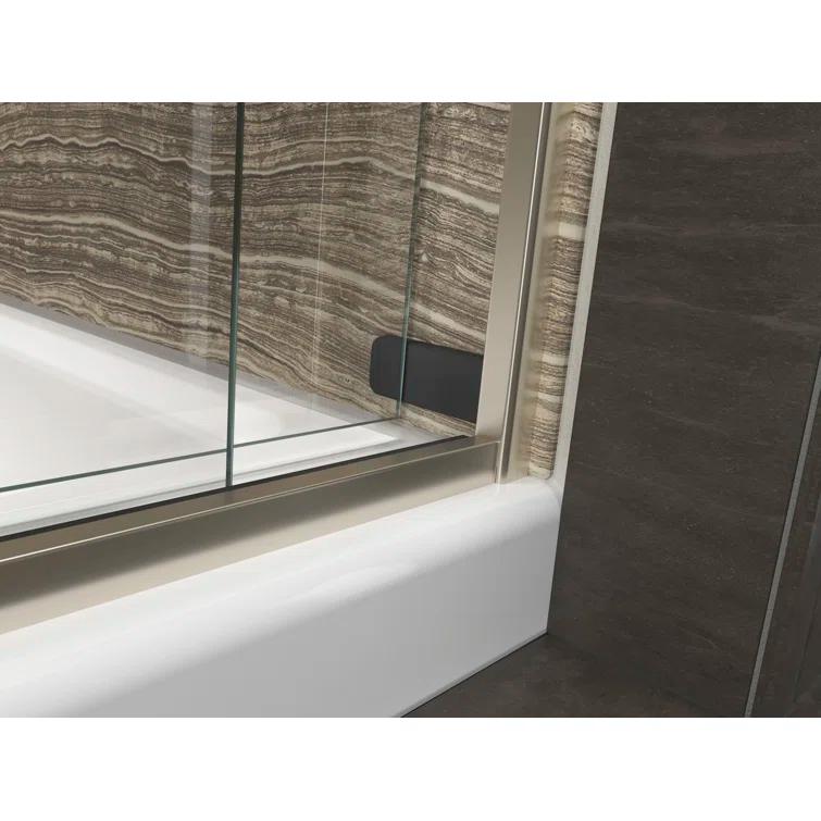 Levity 59.63" x 59.75" Bypass Bath Door with CleanCoat® Technology