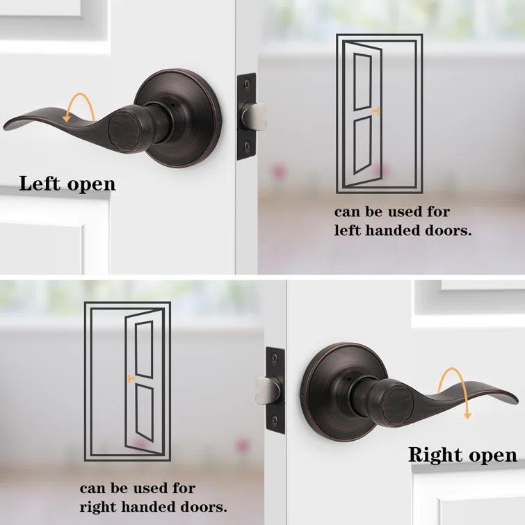 Passage Door Lever with Round Rosette