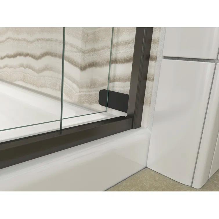 Levity 59.63" x 59.75" Bypass Bath Door with CleanCoat® Technology