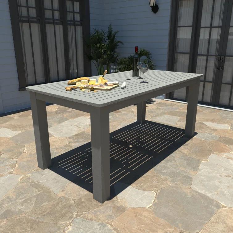 Coastal Teak 84" Rectangular Outdoor Counter Height Dining Table