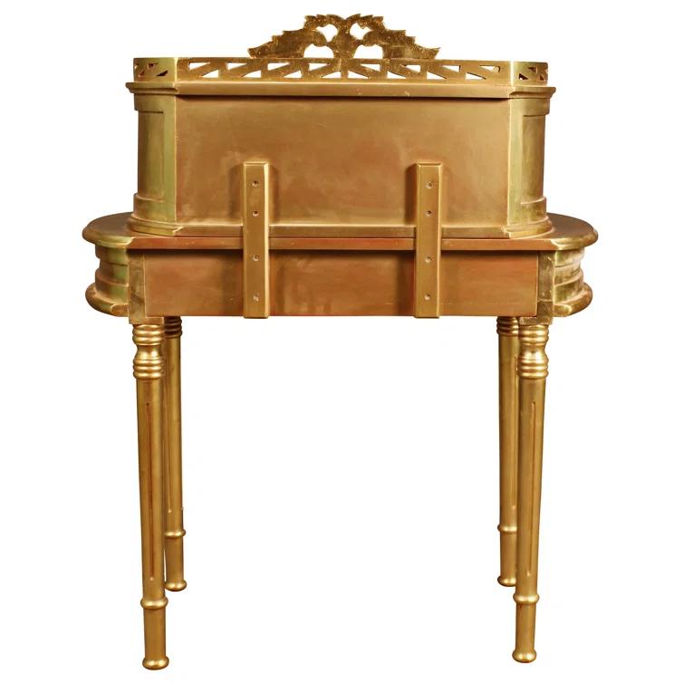 Design Toscano Lady Constance Curved Solid Wood Writing Desk