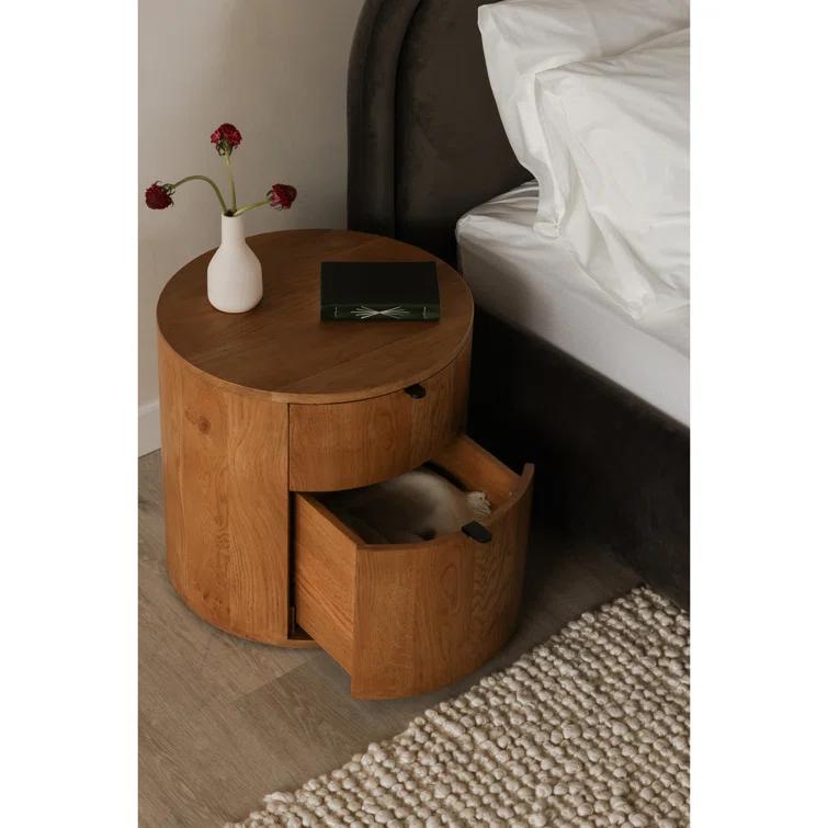 Kono 2-Drawer Nightstand - Natural