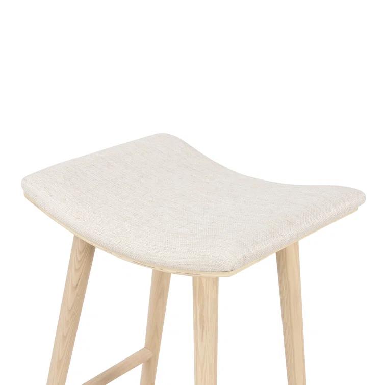 Oak Wood Saddle Bar & Counter Stools