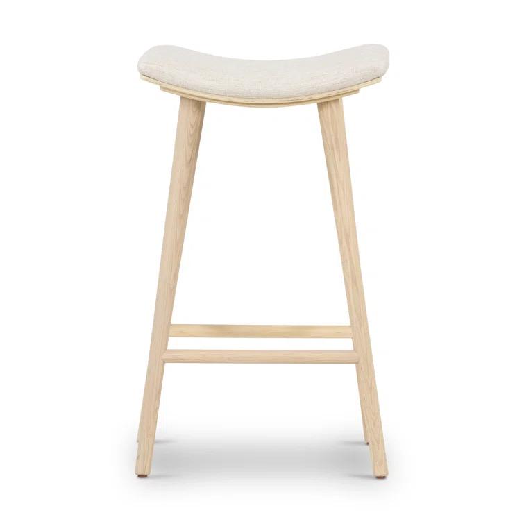 Oak Wood Saddle Bar & Counter Stools
