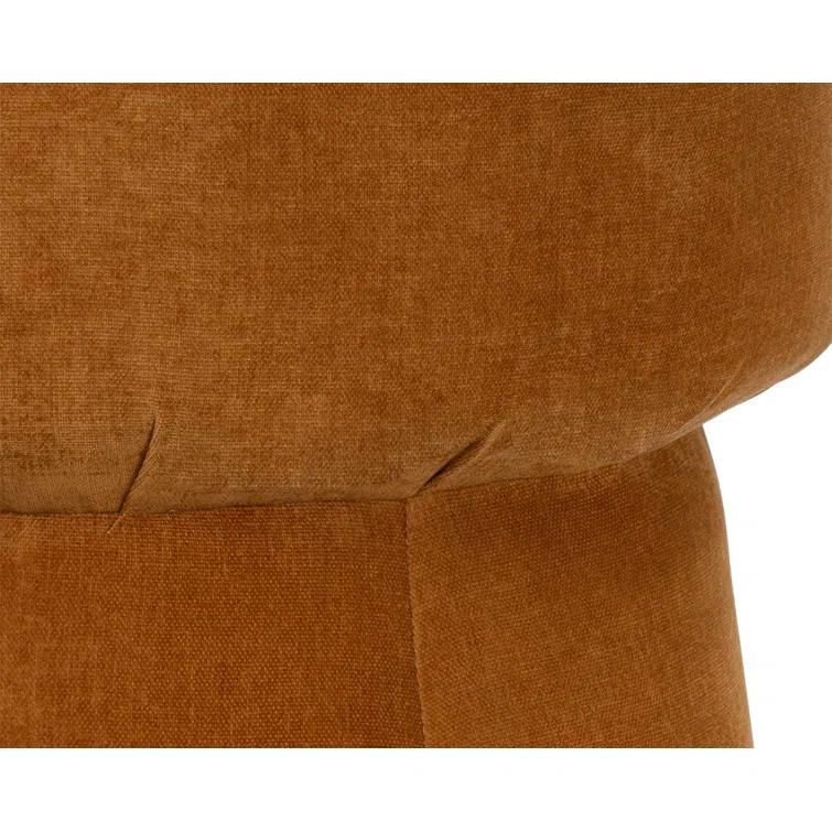 Lauryn Transitional Barrelback Brown Lounge Chair