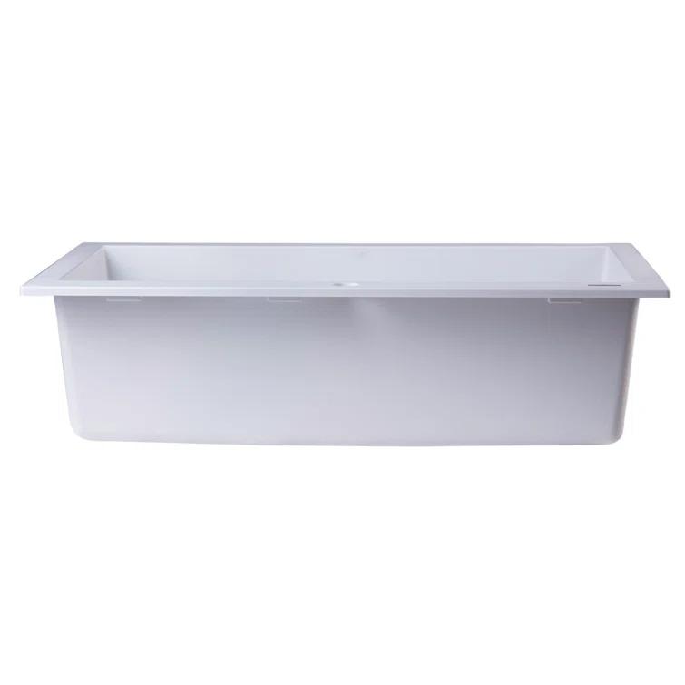 29.88'' L Drop-In Single Bowl Granite Kitchen Sink