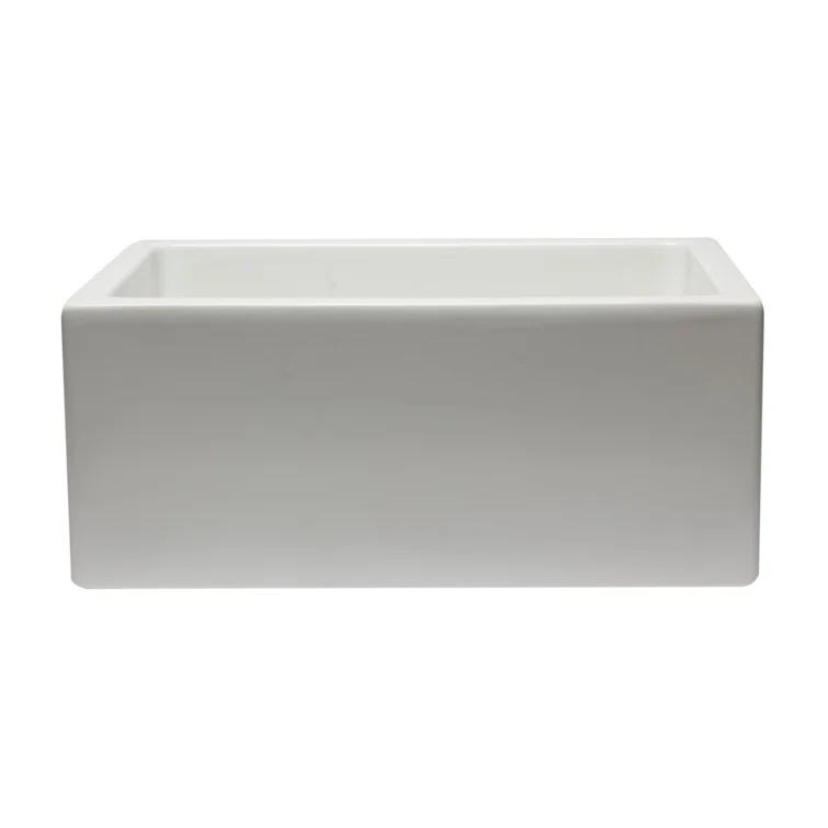 24'' L Flush Single Bowl Fireclay Kitchen Sink