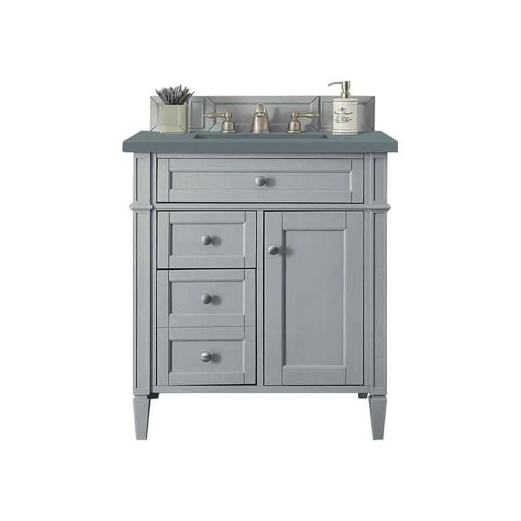 Urban Gray Plywood Single Vanity with Backsplash