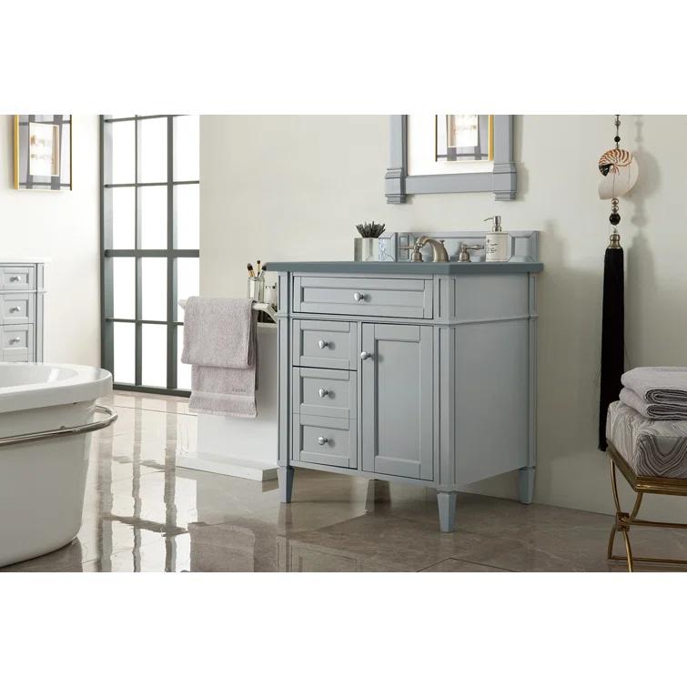 Urban Gray Plywood Single Vanity with Backsplash