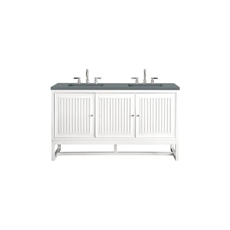 James Martin Vanities Athens 60'' W  W Double Vanity