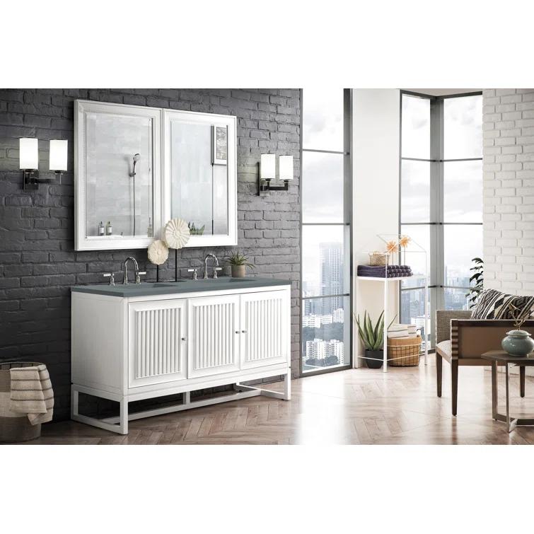 James Martin Vanities Athens 60'' W  W Double Vanity