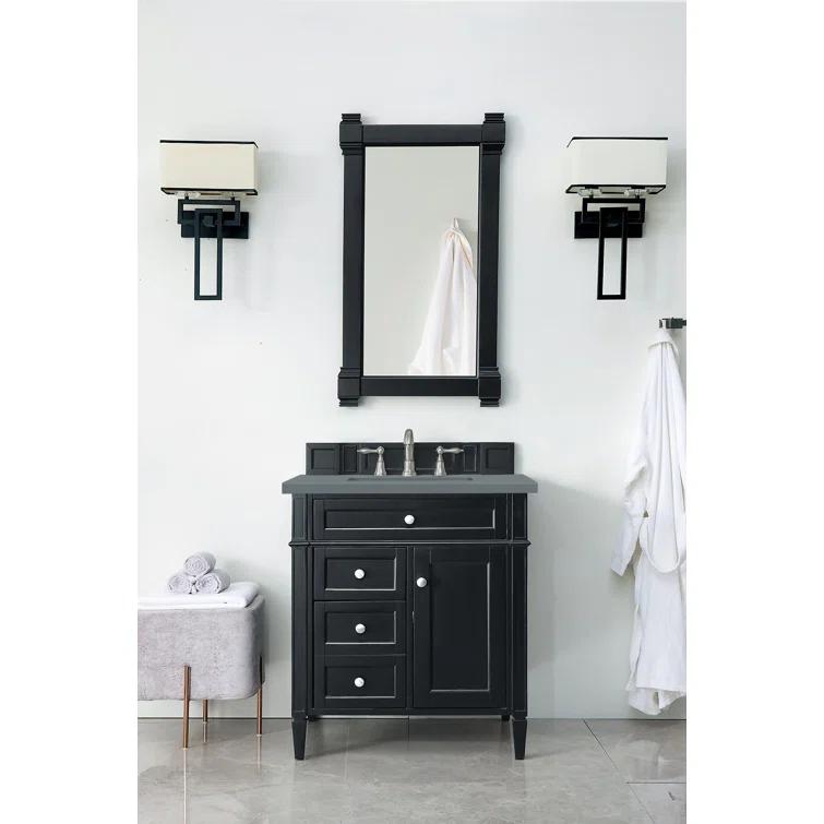 30 in. Single Vanity, Black Onyx with 3 cm Lime Delight Quartz Top