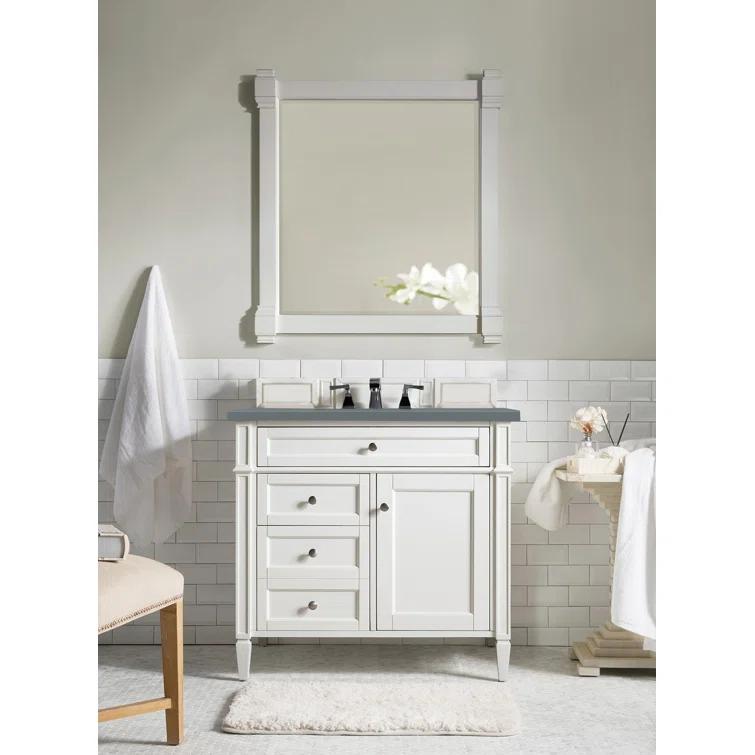 Bright White 36" Single Freestanding Bathroom Vanity