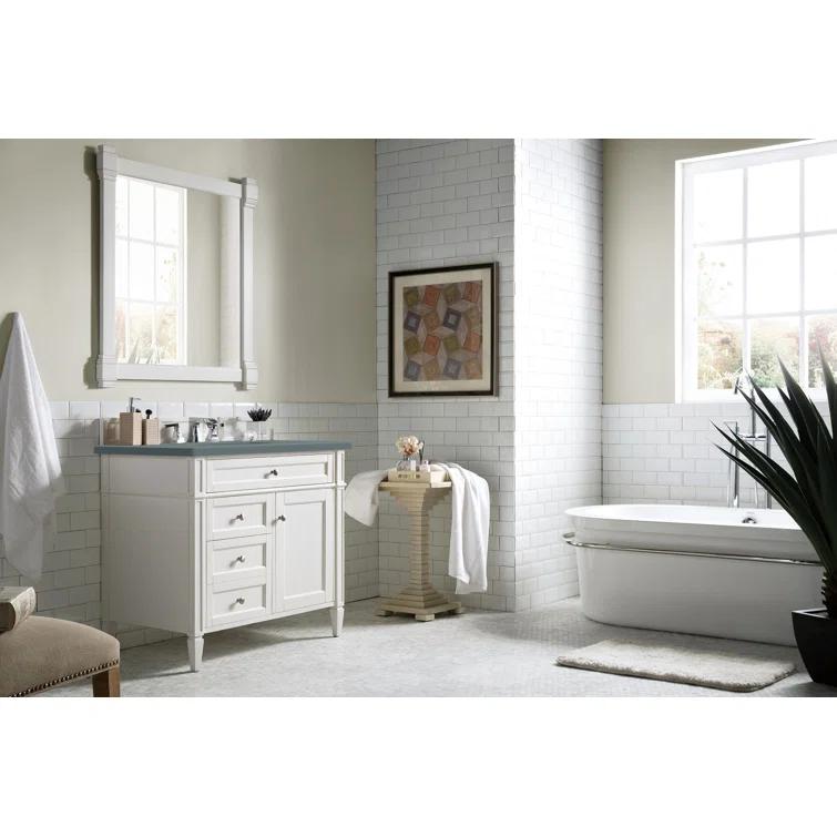 Bright White 36" Single Freestanding Bathroom Vanity