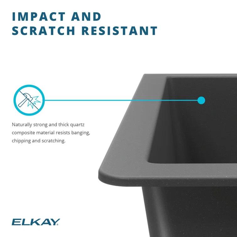 Elkay Quartz Classic 33" L x 21" W Double Basin Undermount Kitchen Sink