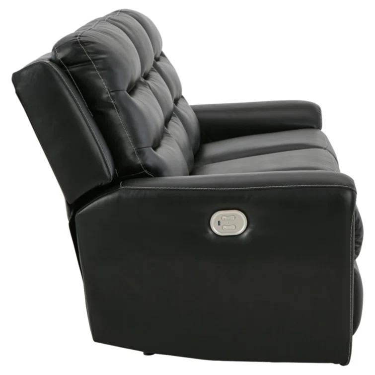 Suresh 90'' Faux Leather Power Reclining Sofa