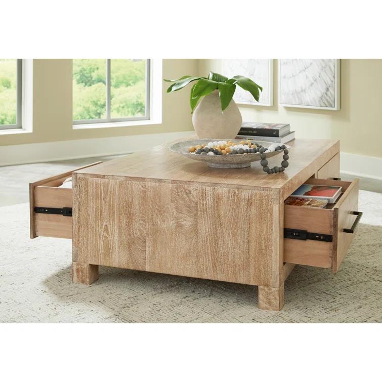 Dulandina Solid Wood Coffee Table