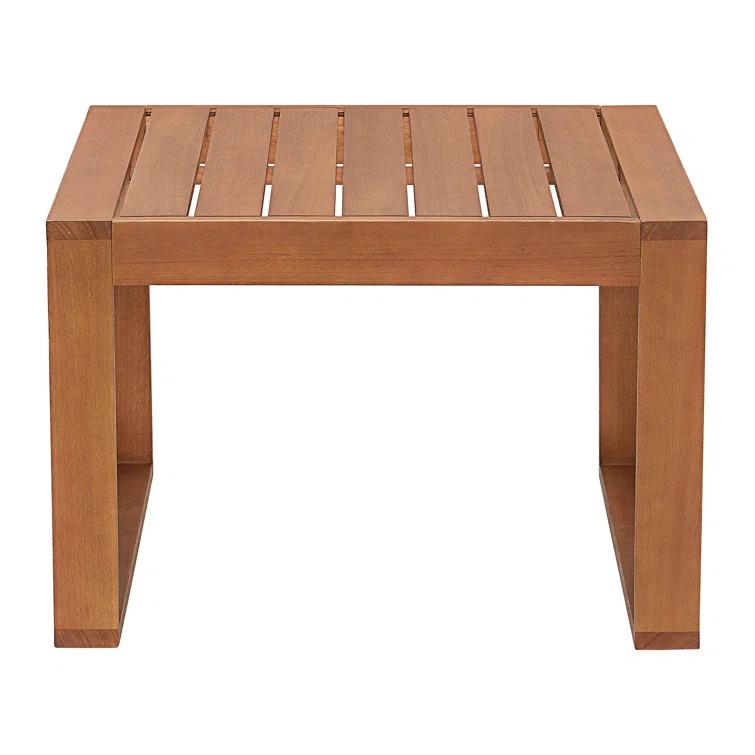Weston 3Pc Outdoor Set Solid Eucalyptus Wood, 2 Chairs with Cushions and 1 Cocktail Table