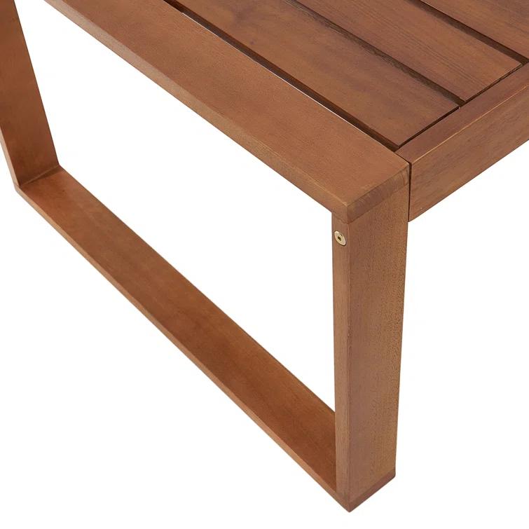 Weston 3Pc Outdoor Set Solid Eucalyptus Wood, 2 Chairs with Cushions and 1 Cocktail Table