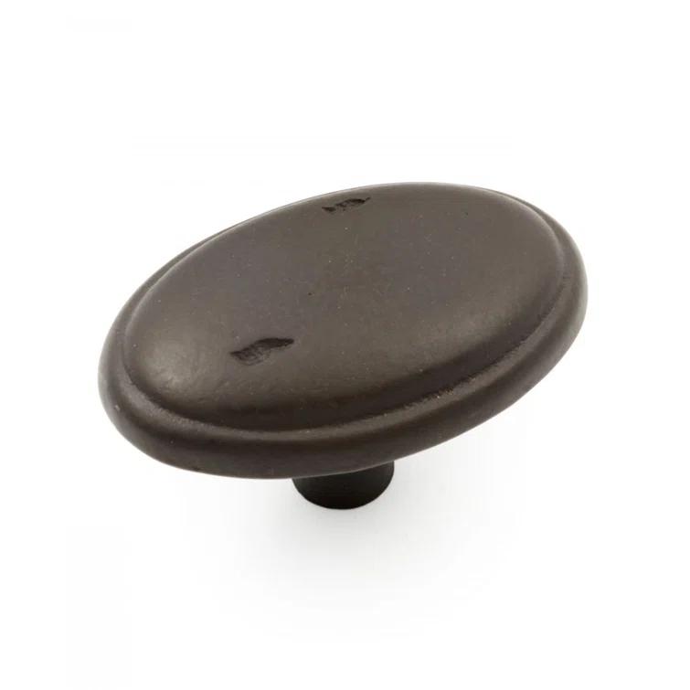 Oval Oil Rubbed Bronze Traditional Cabinet Knob with Mounting Hardware