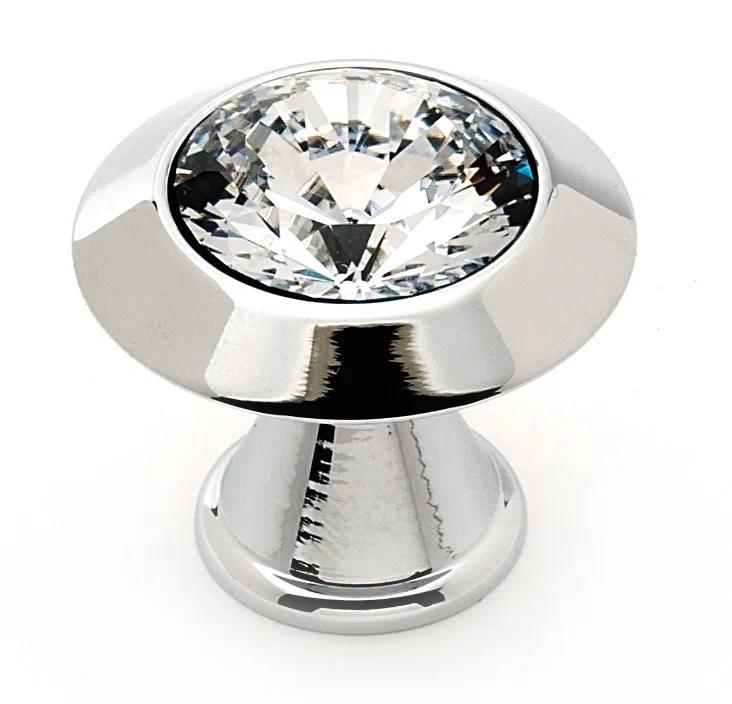 Swarovski Crystal 1 1/4" Diameter Mushroom Knob