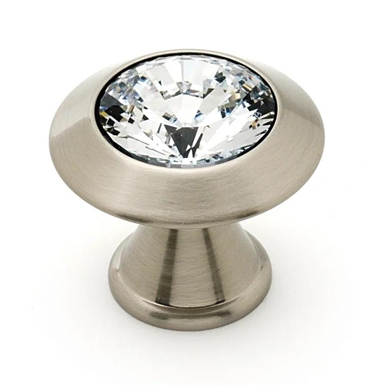 Swarovski Crystal 1 1/4" Diameter Mushroom Knob