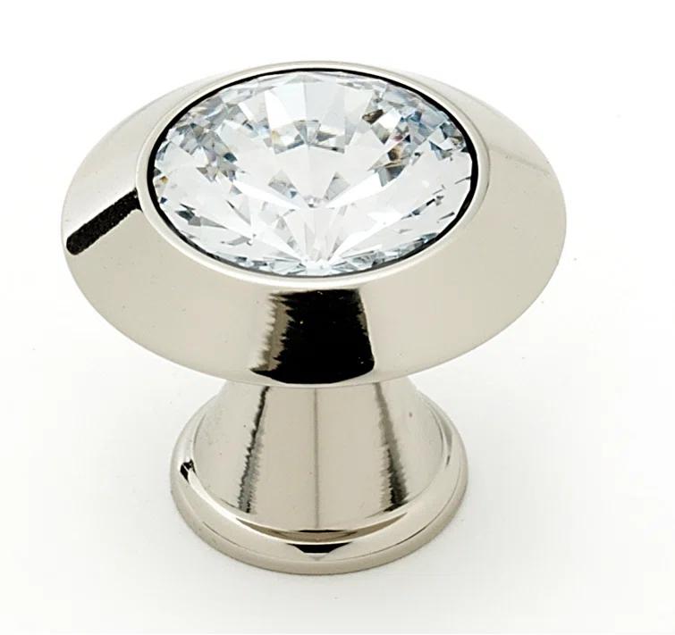 Swarovski Crystal 1 1/4" Diameter Mushroom Knob