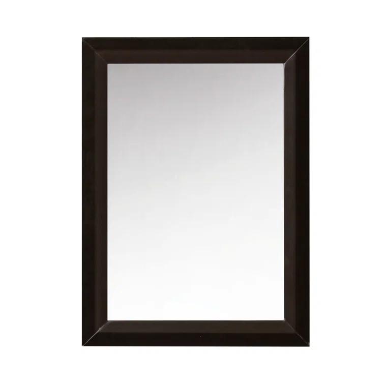 Sapphire Gray 24-Inch Solid Wood Bathroom Wall Mirror