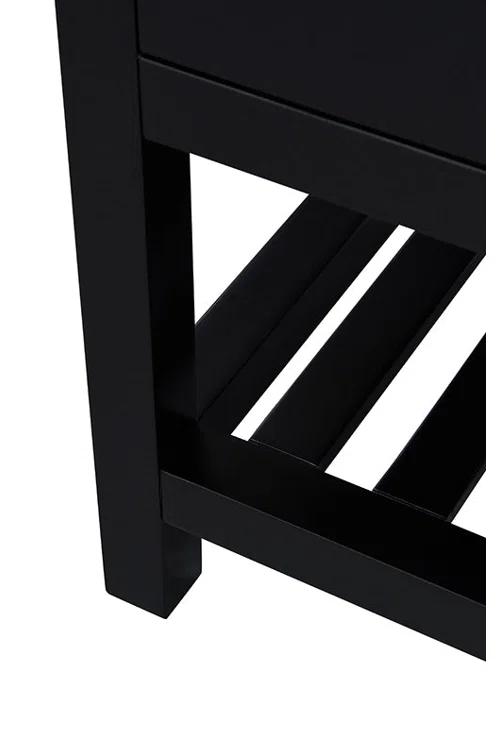 Ancerre Designs Elizabeth 48" Wood Bathroom Vanity Set in Black Onyx
